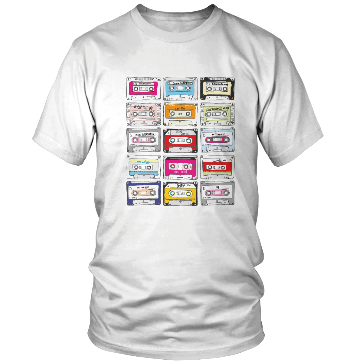 Jeanette Biedermann - T-Shirt - Kassetten (weiß)